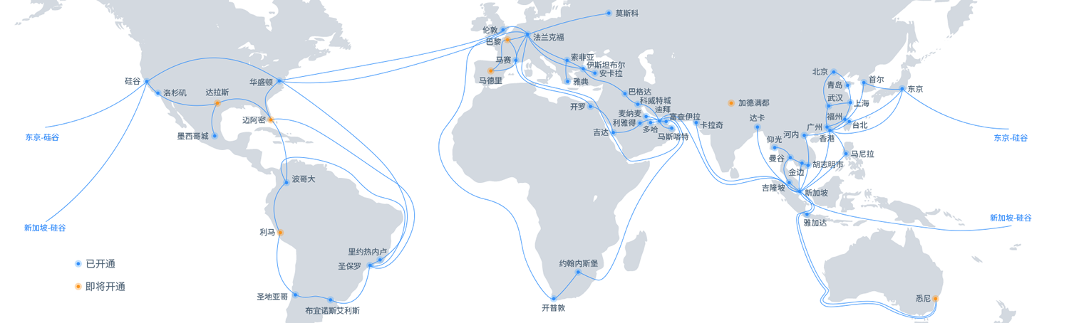 全球网络覆盖图